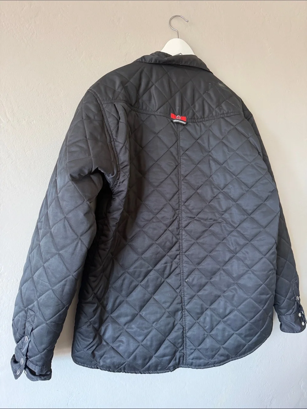 Independent Track Company Black Quilted with Red Lining Lightweight Jacket